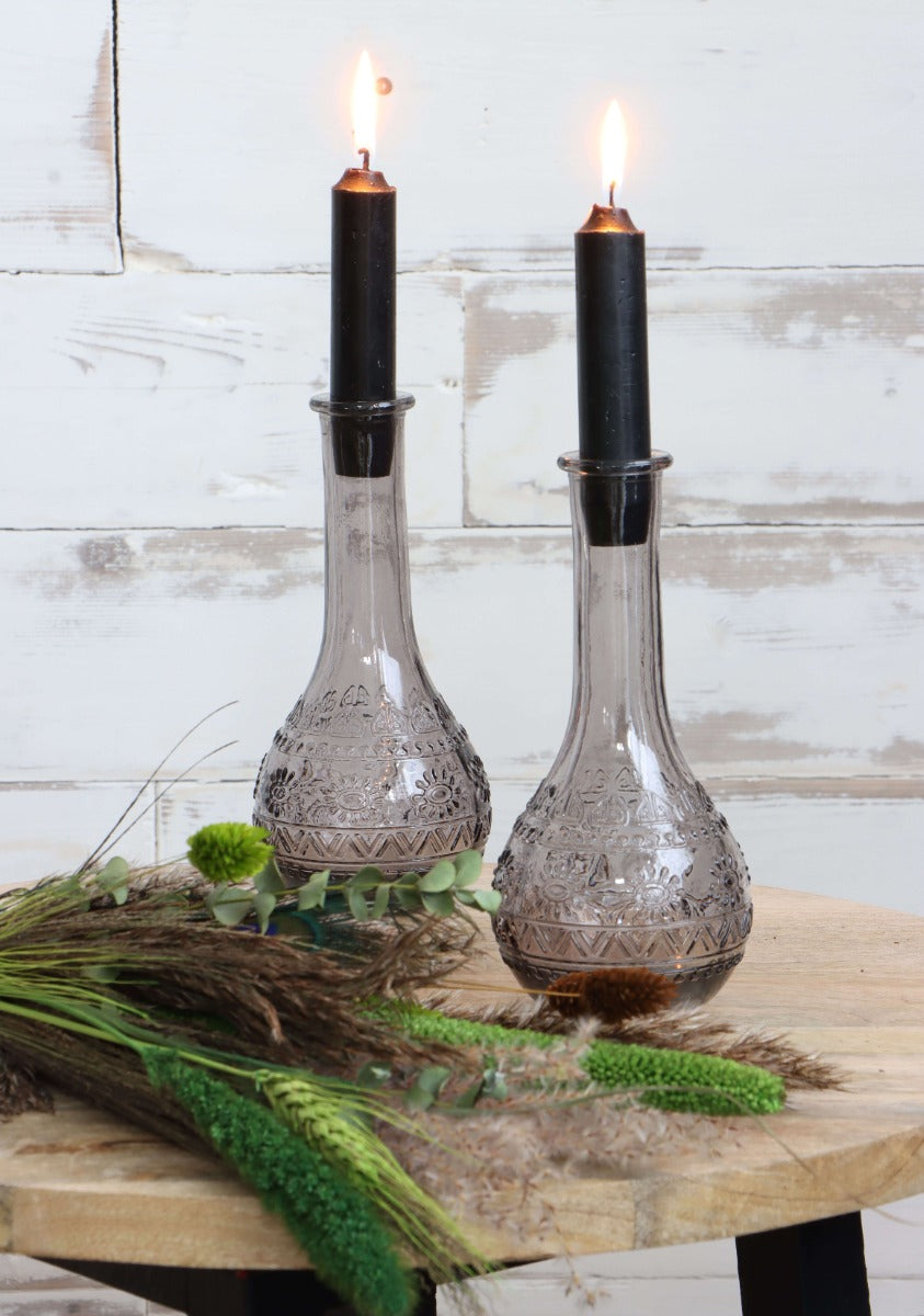 Blumenvasen Paris Ø7.5cm | H: 16cm Grau (12 Stück) [IFS-29726]