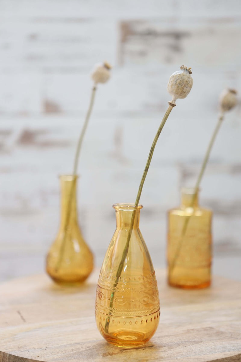 Blumenvasen Rom Ø7.5cm | H: 16cm Ockergelb (12 Stück) [IFS-29732]