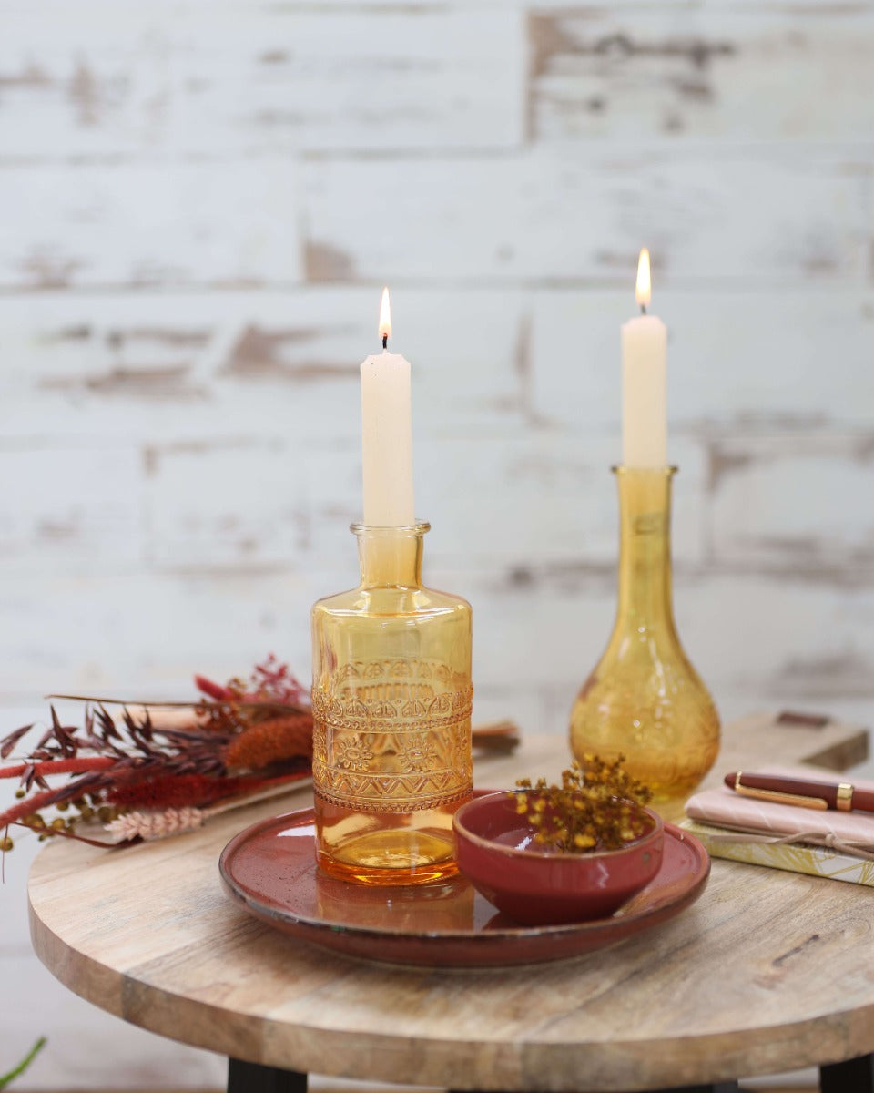 Blumenvasen Rom Ø7.5cm | H: 16cm Ockergelb (12 Stück) [IFS-29732]