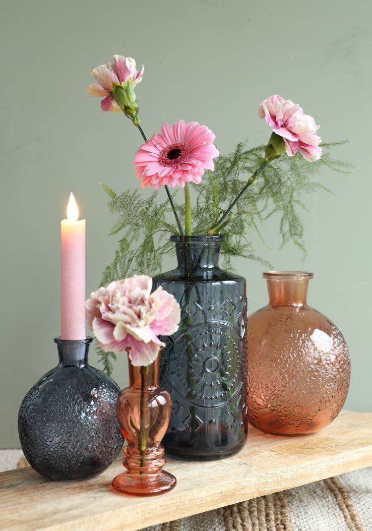 Vase Venedig Bernstein H: 11,3 x Ø5 cm (12 Stück) [IFS-29883]