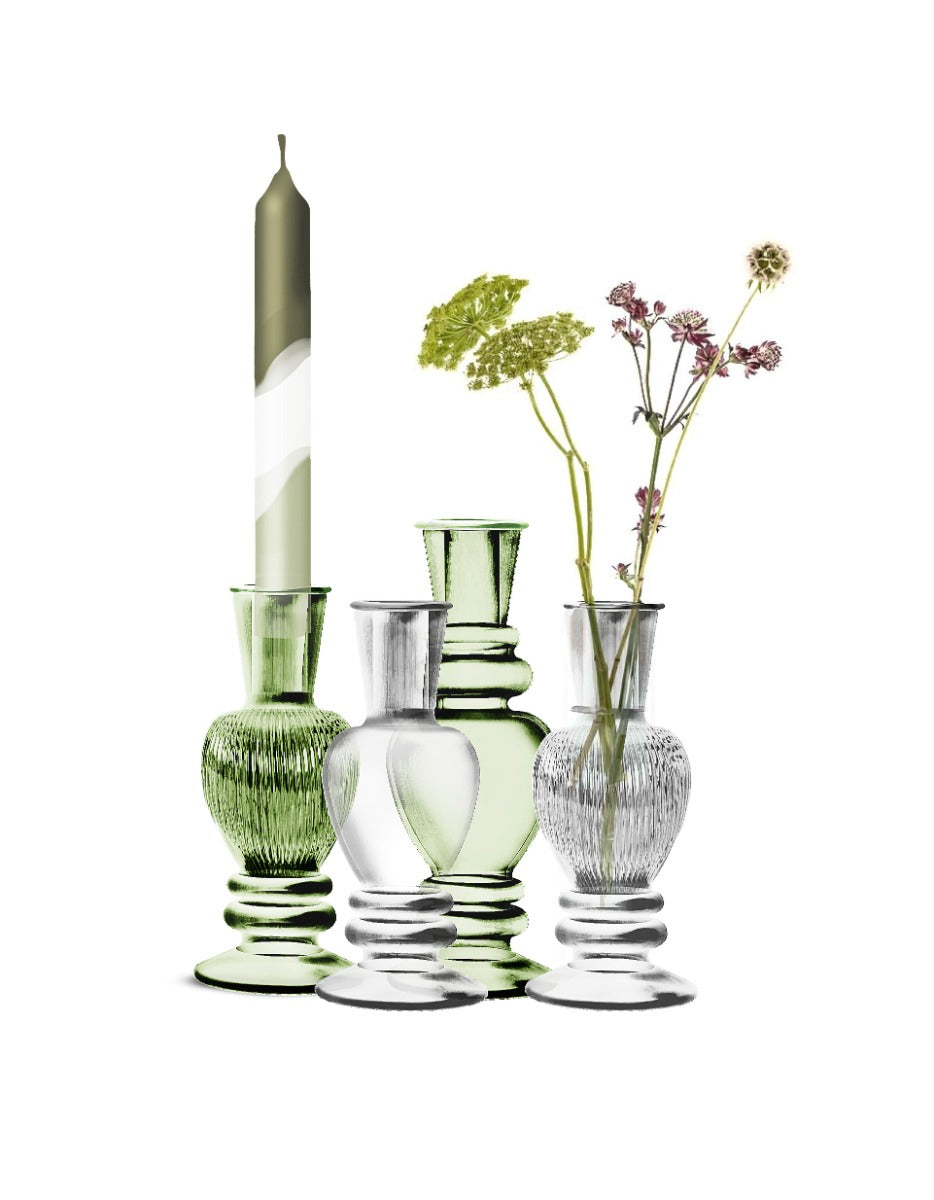 Vase Venedig Transparent H: 11,3 x Ø5 cm (12 Stück) [IFS-29880]