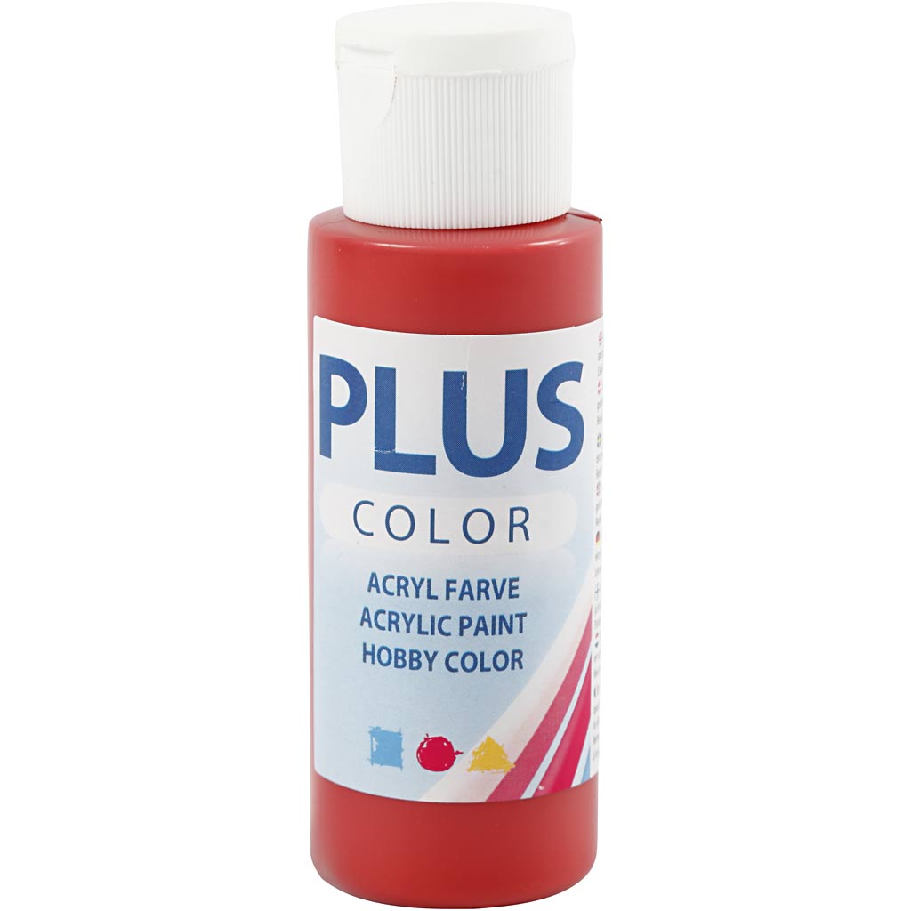Plus Color Bastelfarbe, Weihnachtsrot, 60 ml/ 1 Fl. [HOB-39688]