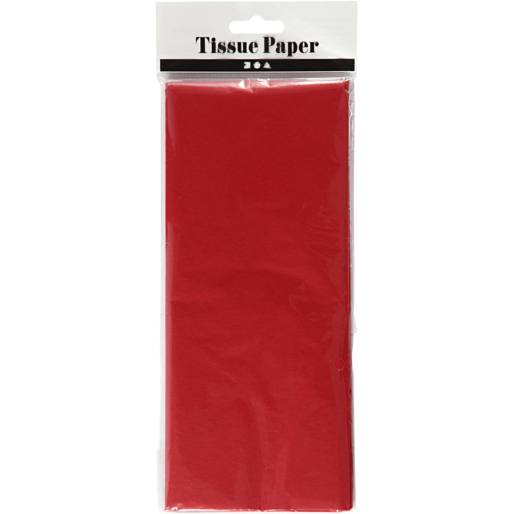 Seidenpapier, Blatt 50x70 cm, 17 g, Rot, 10 Bl./ 1 Pck [HOB-200883]