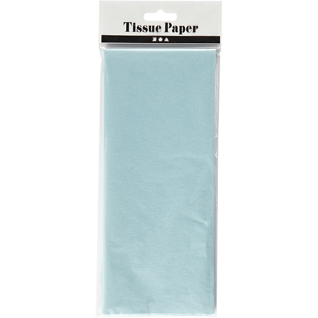 Seidenpapier, Blatt 50x70 cm, 17 g, Hellblau, 10 Bl./ 1 Pck [HOB-200886]