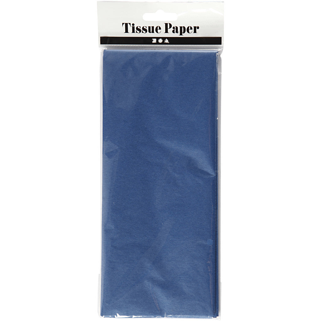 Seidenpapier, Blatt 50x70 cm, 17 g, Blau, 10 Bl./ 1 Pck [HOB-200887]