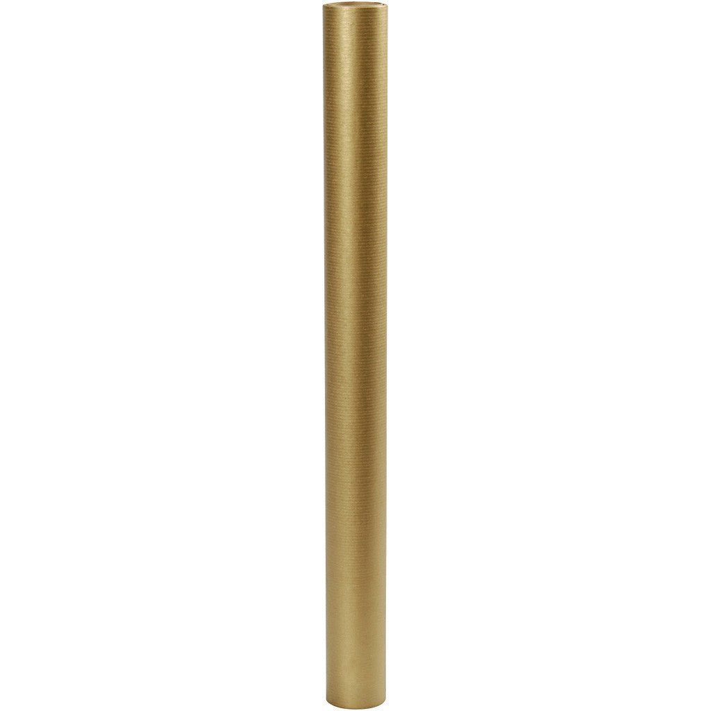 Geschenkpapier , B 50 cm, 60 g, Gold, 5 m/ 1 Rolle [HOB-20266]