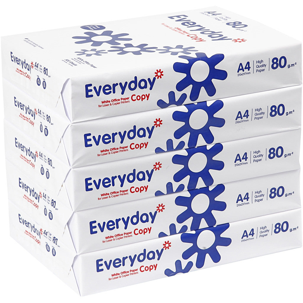 Zeichenpapier, A4, Blatt 210x297 mm, 80 g, Weiß, 5x500 Bl./ 1 Pck [HOB-20420]