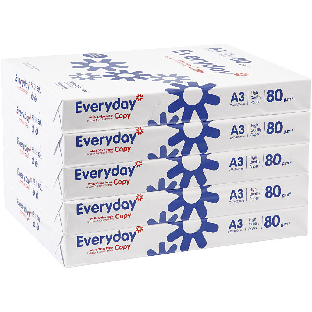 Zeichenpapier, A3, Blatt 297x420 mm, 80 g, Weiß, 5x500 Bl./ 1 Pck [HOB-20422]