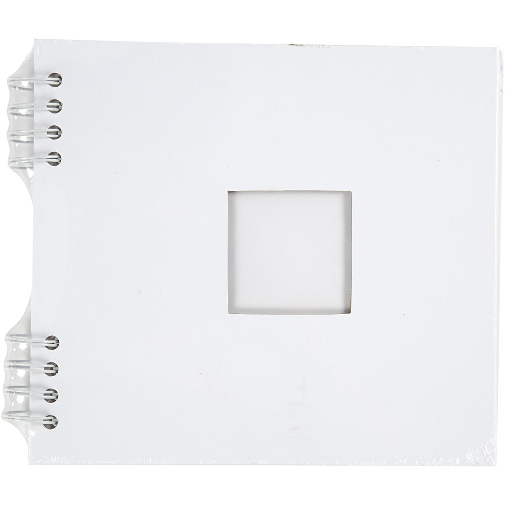 Scrapbook, Größe 20x20 cm, 250 g, Weiß, 1 Stk [HOB-20445]