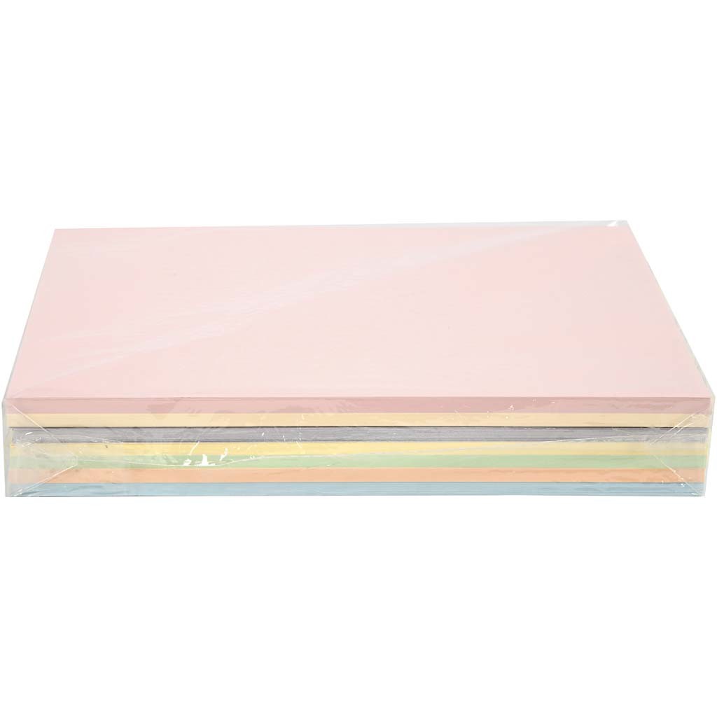 Pastellkarton, A4, Blatt 210x297 mm, 160 g, Pastellfarben, 210 Bl. sort./ 1 Pck [HOB-20550]