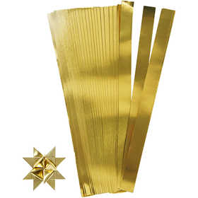 Papierstreifen für Sterne, L 73 cm, D 11,5 cm, B 25 mm, Gold, 100 Streifen/ 1 Pck [HOB-20724]