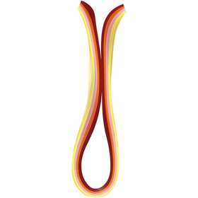 Quilling-Streifen, L 78 cm, B 5 mm, 120 g, Orange, Pink, Rot, Gelb, 100 Stk/ 1 Pck [HOB-20795]