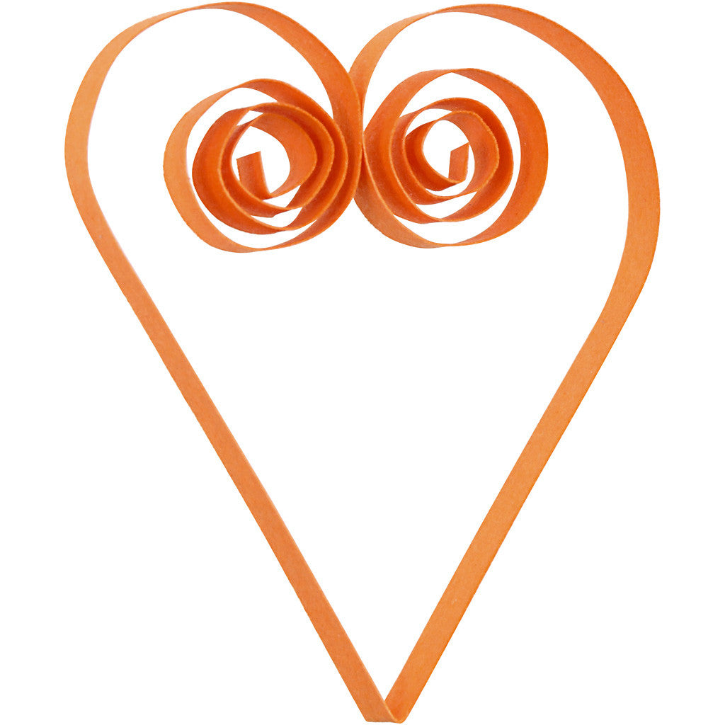 Quilling-Streifen, L 78 cm, B 5 mm, 120 g, Orange, Pink, Rot, Gelb, 100 Stk/ 1 Pck [HOB-20795]