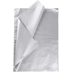 Seidenpapier, Blatt 50x70 cm, 14 g, Silber, 25 Bl./ 1 Pck [HOB-20816]
