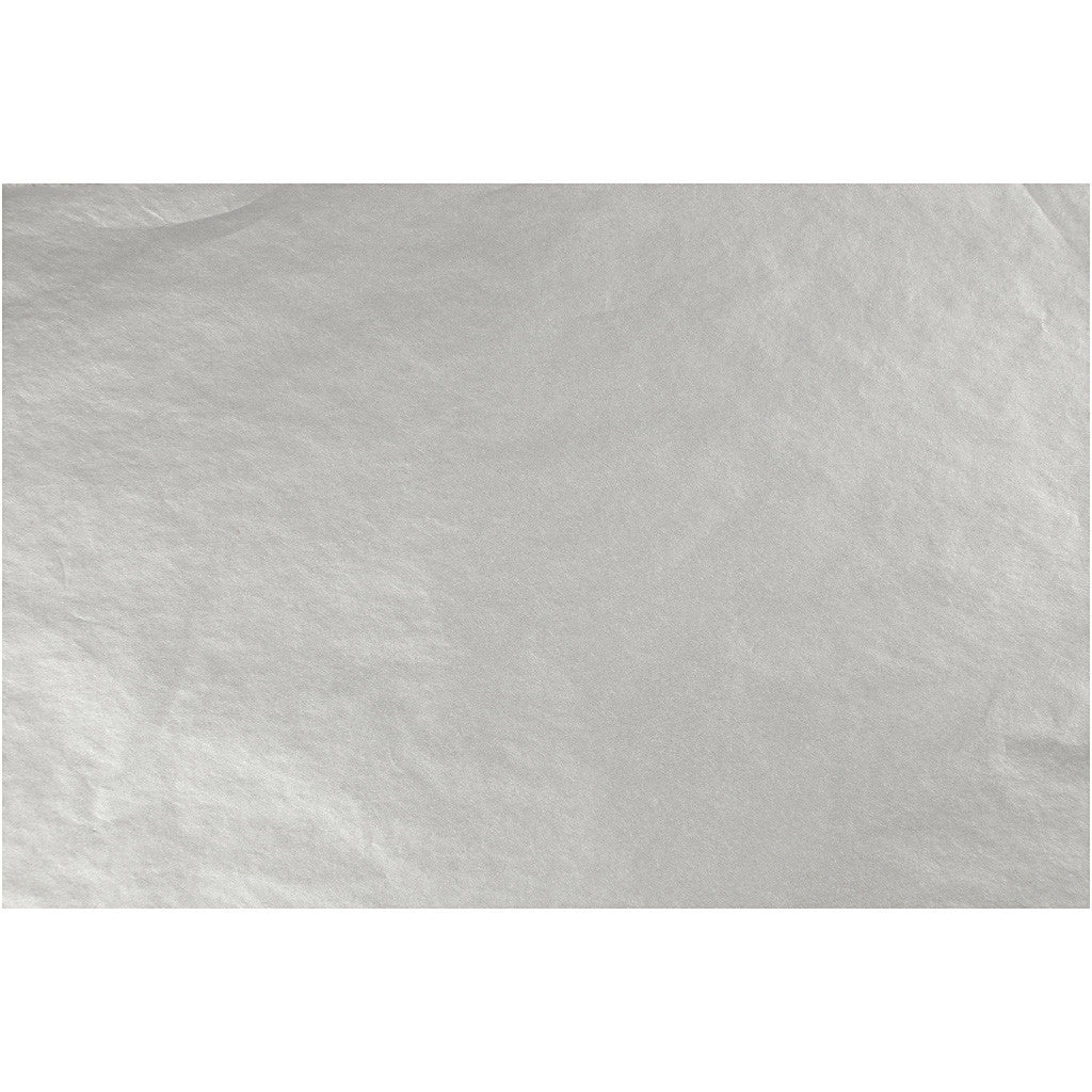 Seidenpapier, Blatt 50x70 cm, 14 g, Silber, 25 Bl./ 1 Pck [HOB-20816]