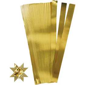Papierstreifen für Sterne, L 45 cm, B 15 mm, D 6,5 cm, Gold, 100 Streifen/ 1 Pck [HOB-20937]