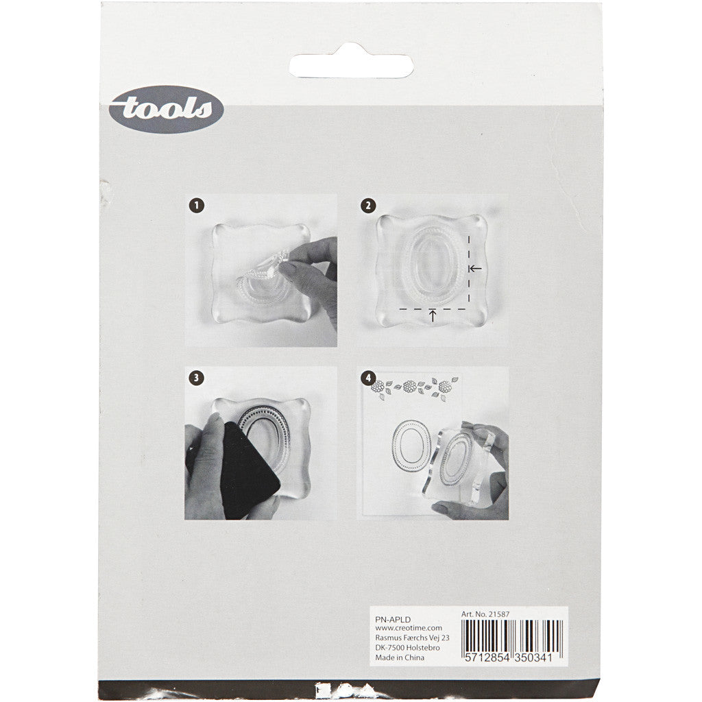 Acrylblock, Größe 10x10 cm, Dicke 1 cm, 1 Stk [HOB-21587]