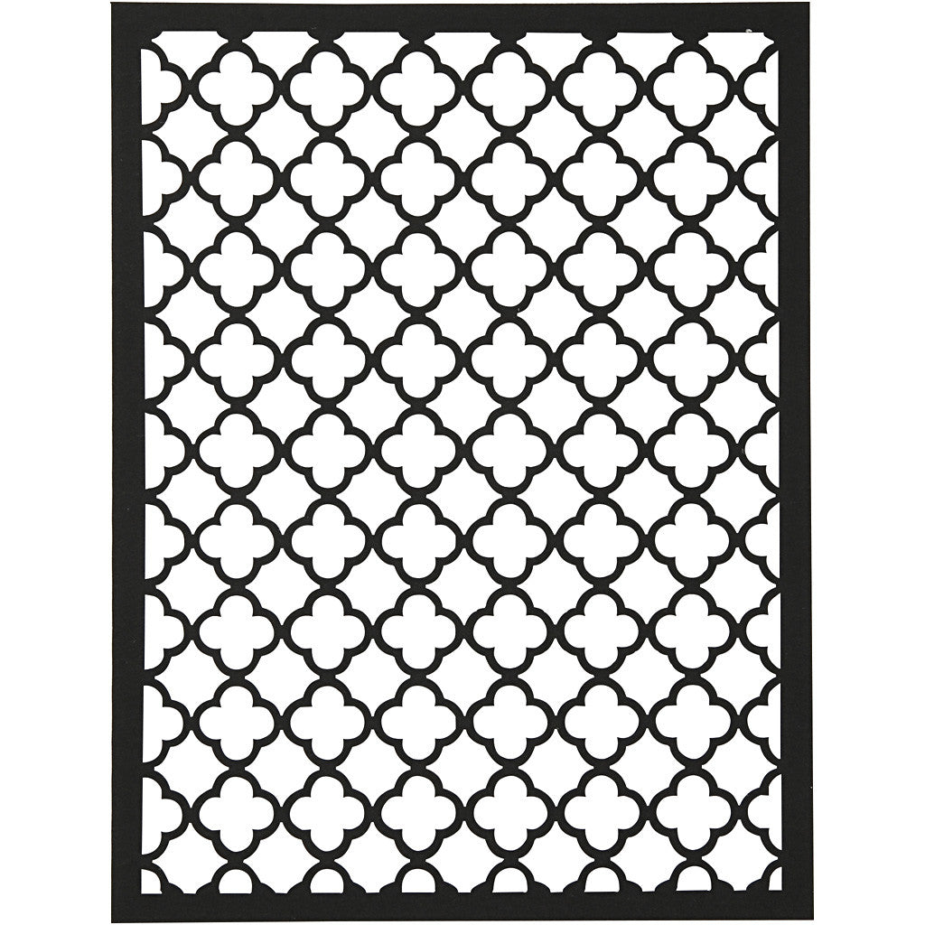 Block aus Karton mit Spitzen-Muster, A6, Blatt 104x146 mm, 200 g, Schwarz, Natur, Grau, Weiß, 24 Stk/ 1 Pck [HOB-21605]