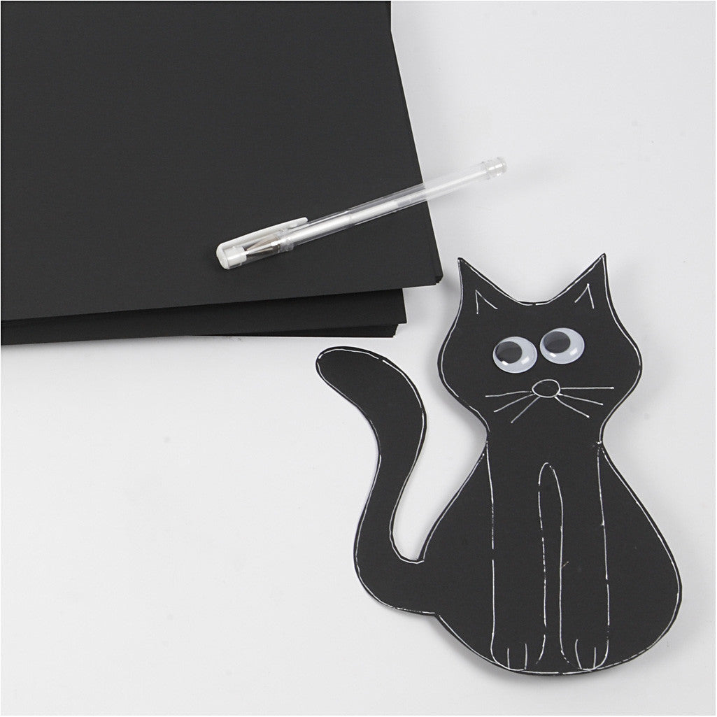 Karton, farbig, A4, Blatt 210x297 mm, 180 g, Schwarz, 100 Bl./ 1 Pck [HOB-21727]