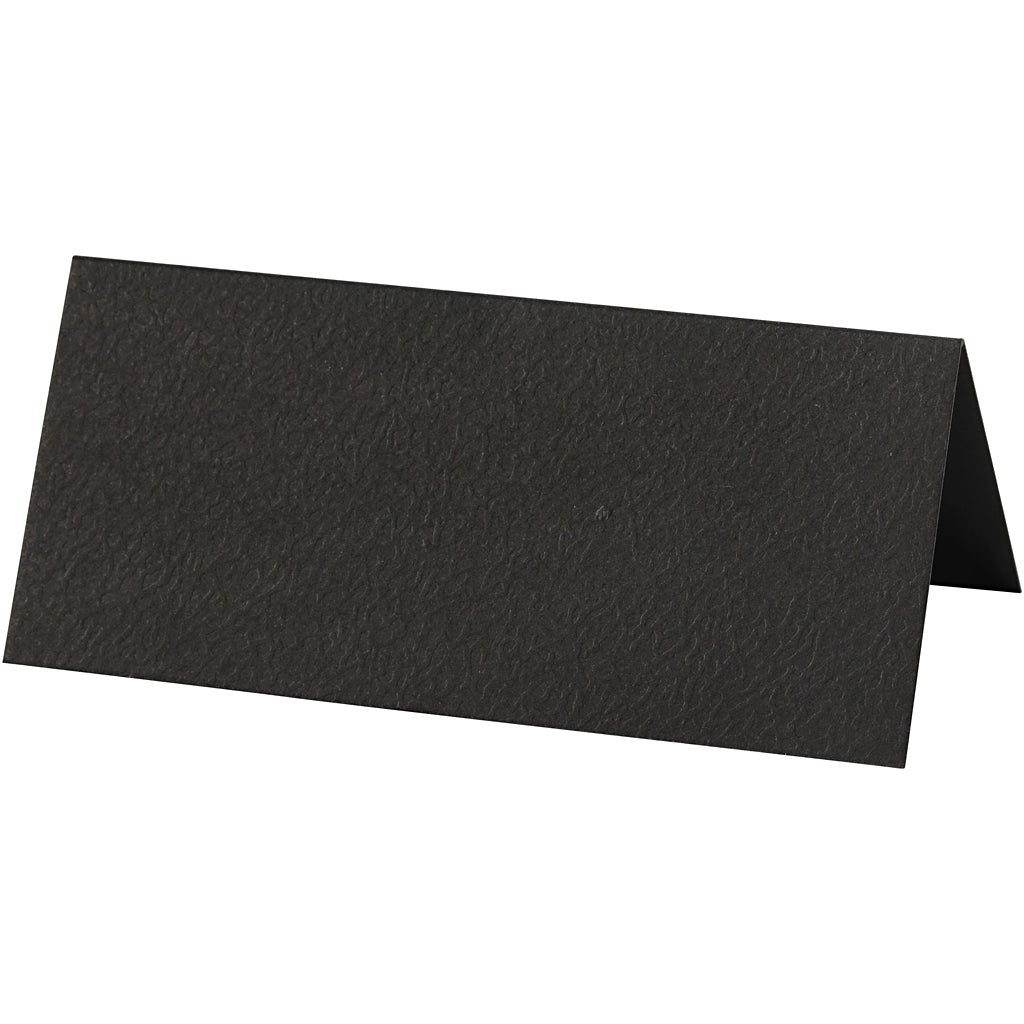 Tischkarten, Größe 9x4 cm, 220 g, Schwarz, 20 Stk/ 1 Pck [HOB-228712]