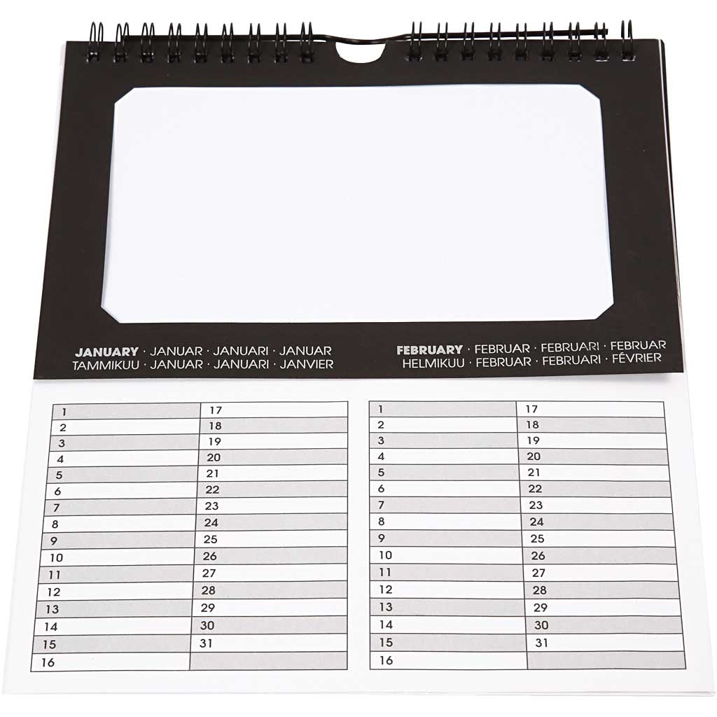 Ewiger Kalender, Größe 19x23 cm, 180 g, 5 Stk/ 1 Pck [HOB-23276]