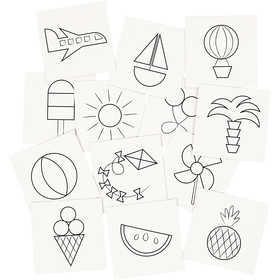 Memo Spiel, Größe 7x7 cm, 400 g, Weiß, 1 Set [HOB-233190]