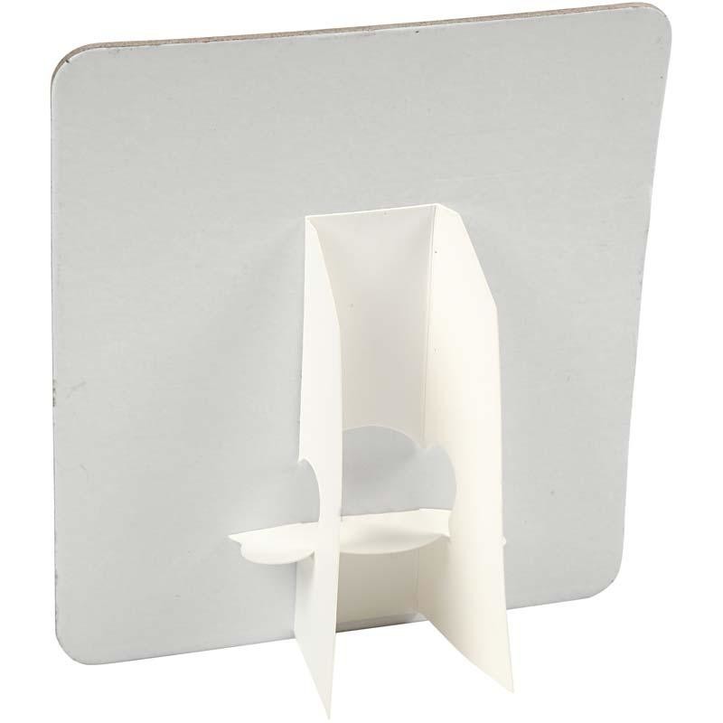 Dekoplatte, Größe 17x19 cm, Dicke 2 mm, Weiß, 5 Stk/ 1 Pck [HOB-23349]