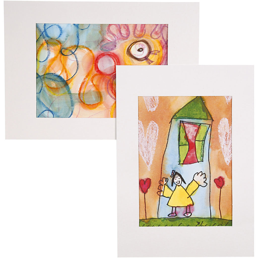 Passepartout-Rahmen, Größe 19,8x28 cm, 500 g, Weiß, 100 Stk/ 1 Pck [HOB-23598]