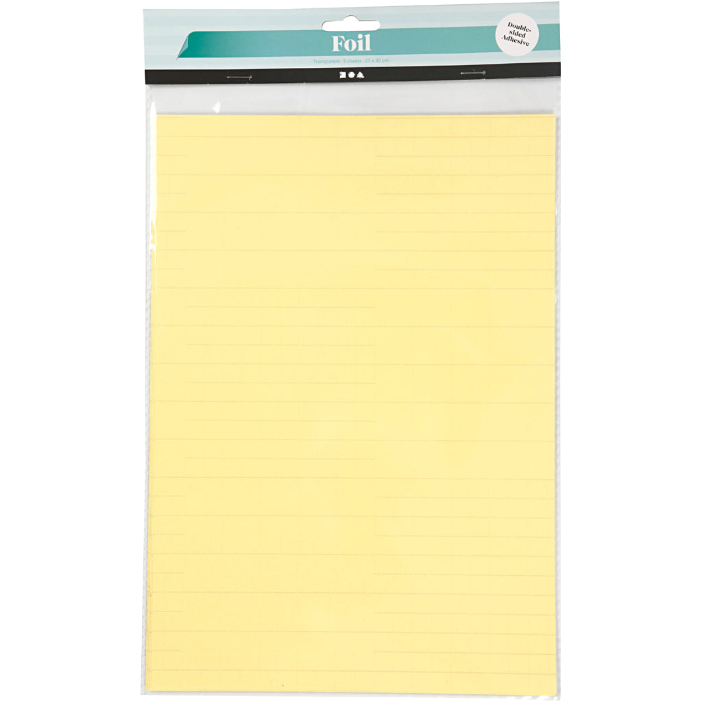 Doppelseitige Klebefolie , Blatt 210x297 mm, 5 Bl./ 1 Pck [HOB-246721]