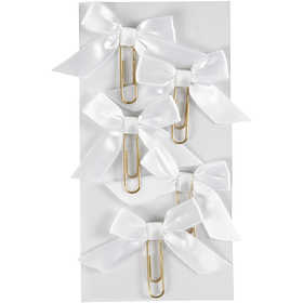 Metallklammern, Größe 40x70 mm, Weiß, 5 Stk/ 1 Pck [HOB-247101]