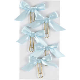 Metallklammern, Größe 40x70 mm, Hellblau, 5 Stk/ 1 Pck [HOB-247108]