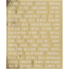 Sticker, Blatt 10x11,5 cm, Gold, 4 Stk/ 1 Pck [HOB-24791]