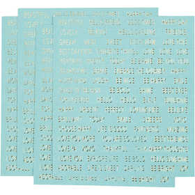 Sticker, Blatt 10x11,5 cm, Türkis, 4 Stk/ 1 Pck [HOB-24792]