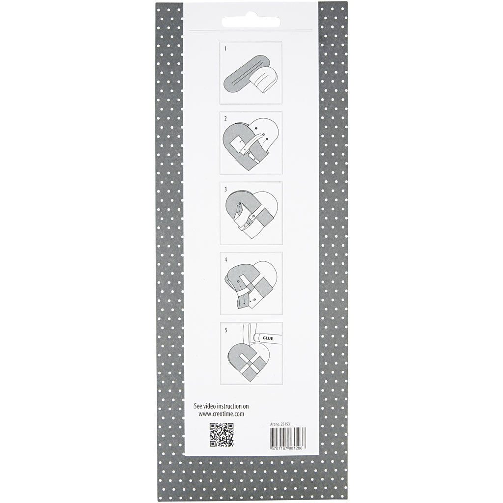 Flechtherzen, Größe 14,5x10 cm, 120 g, 8 Set/ 1 Pck [HOB-25153]