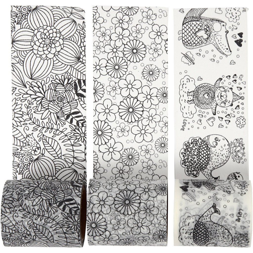 Washi Tape, B 50 mm, 3x5 m/ 1 Pck [HOB-25217]