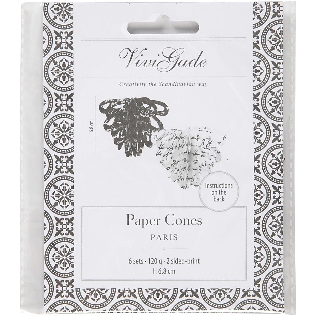 Papierzapfen, H 6,8 cm, 120 g, 6 Stk/ 1 Pck [HOB-25231]