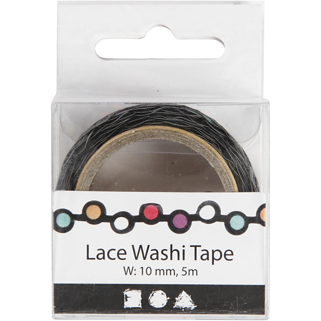 Washi Tape, B 10 mm, 5 m/ 1 Rolle [HOB-25263]