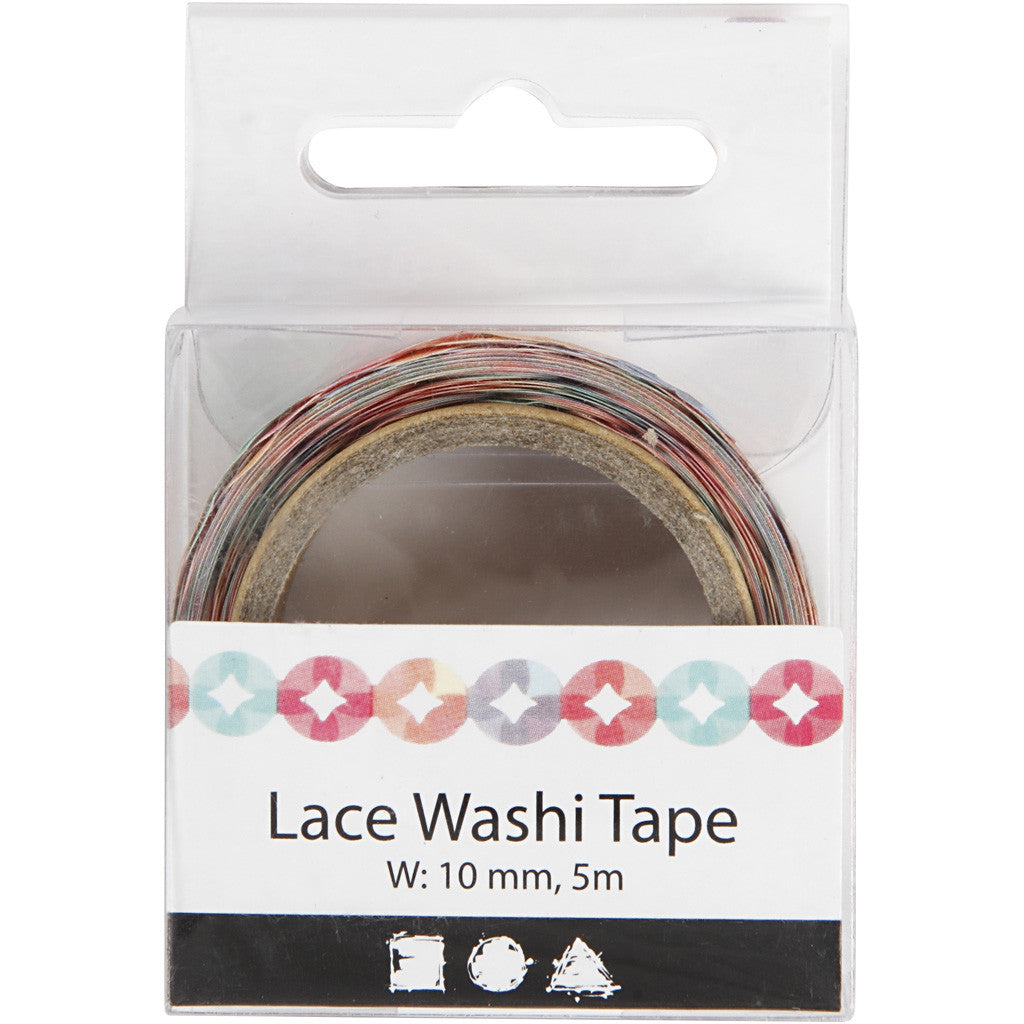 Washi Tape, B 10 mm, 5 m/ 1 Rolle [HOB-25266]
