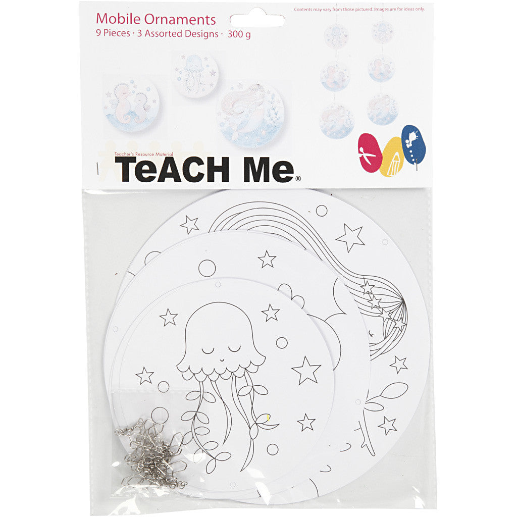 Mobile mit Motivdruck, D 12+15+18 cm, 300 g, 3 Set/ 1 Pck [HOB-25456]