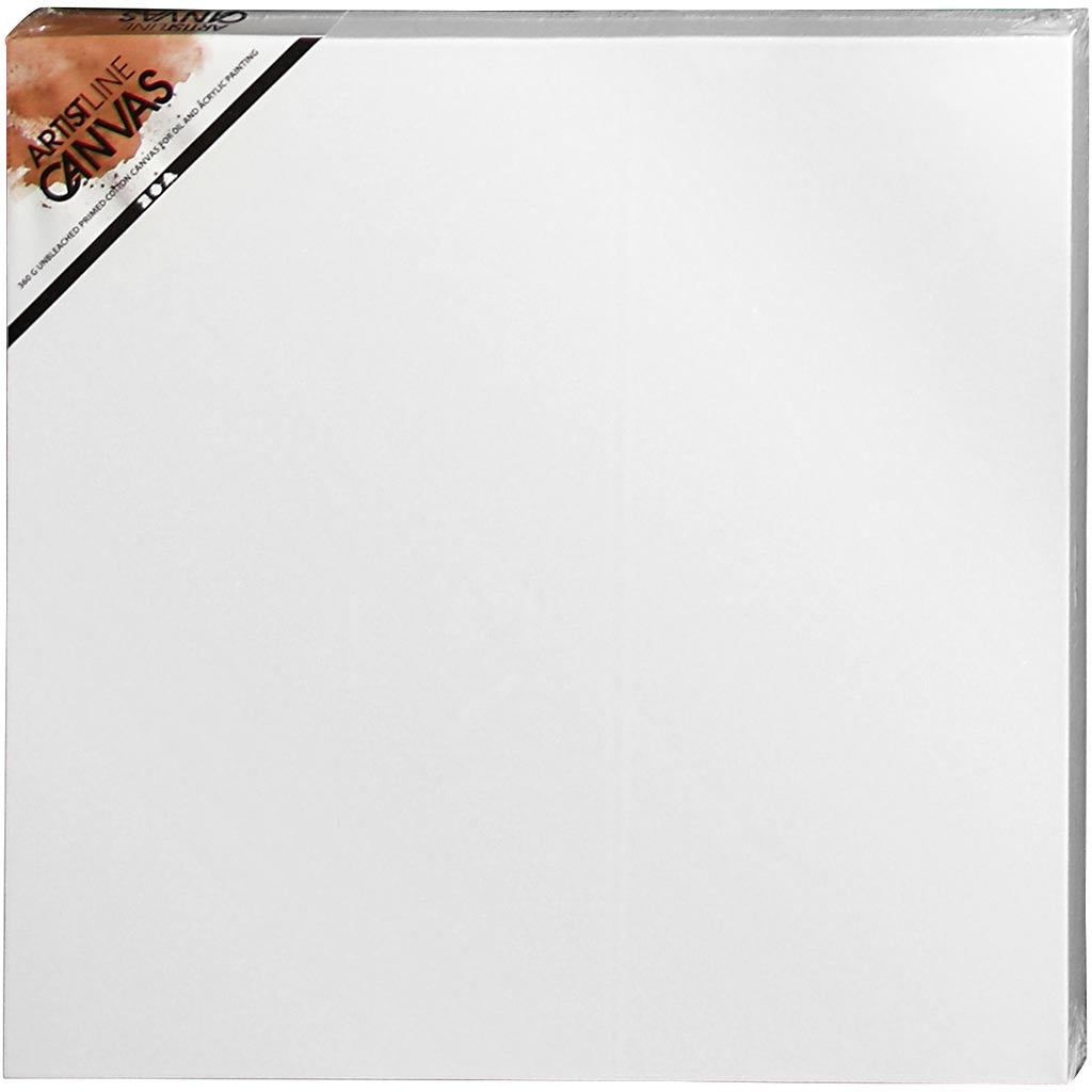 Leinwand, T 3,7 cm, Größe 50x50 cm, 360 g, Weiß, 5 Stk/ 1 Pck [HOB-25729]