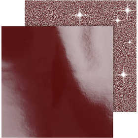 Design-Papier, Blatt 30,5x30,5 cm, 120+128 g, Rot, 2 Bl./ 1 Pck [HOB-26332]