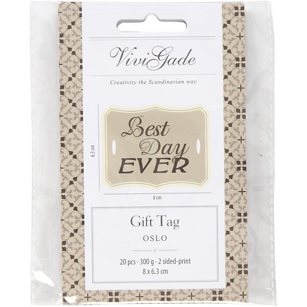 Geschenk-Anhänger, Größe 8x6,3 cm, 300 g, 20 Stk/ 1 Pck [HOB-26338]