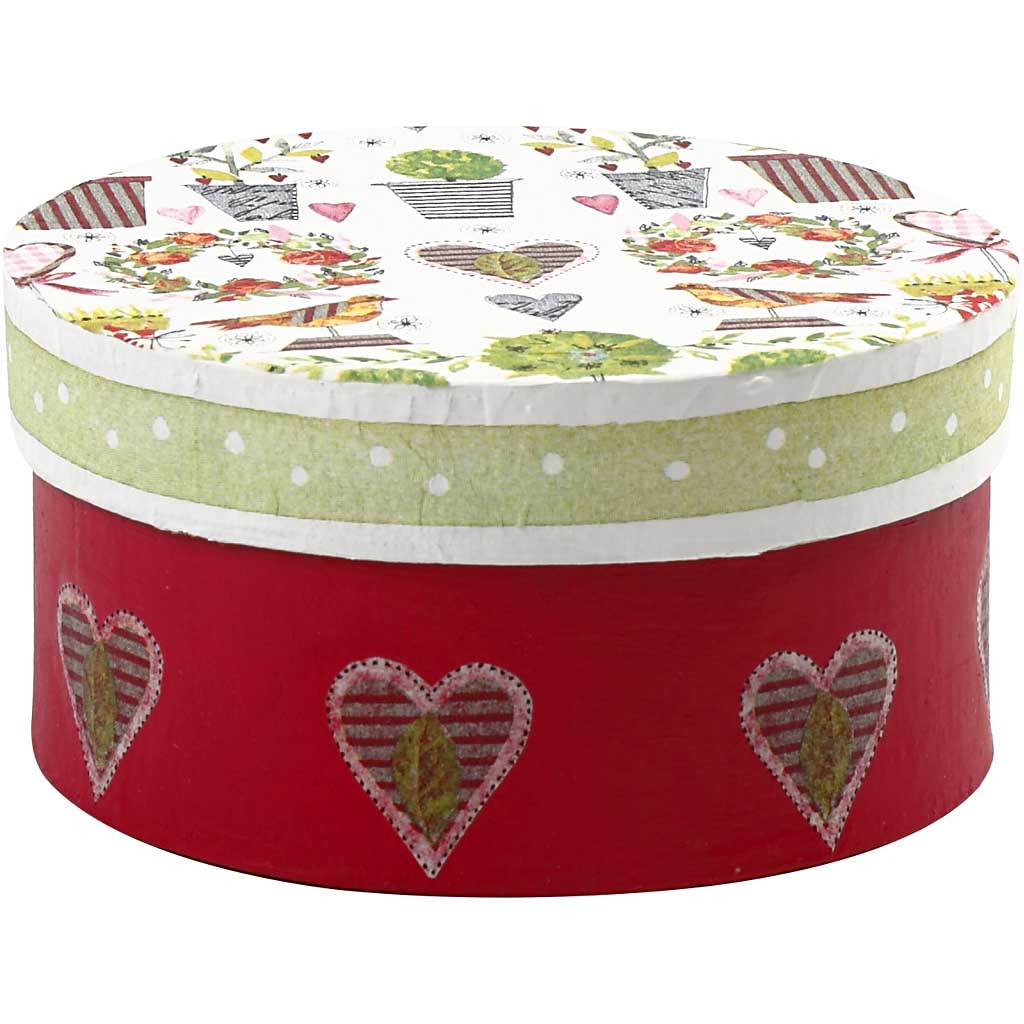 Runde Schachteln , H 5+6,5+7,5 cm, D 10+13+16 cm, 3 Stk/ 1 Set [HOB-263700]