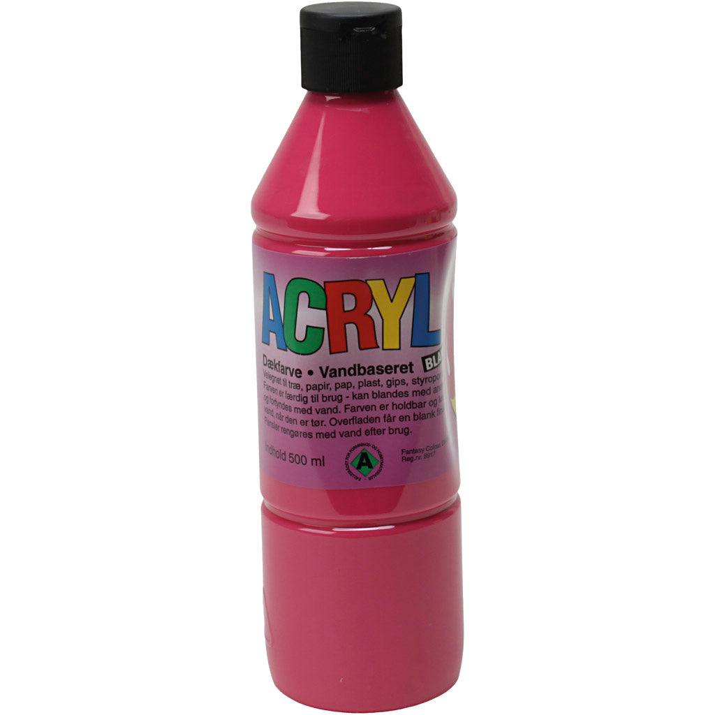 Acrylic Paint, primary red, 500 ml/ 1 bottle