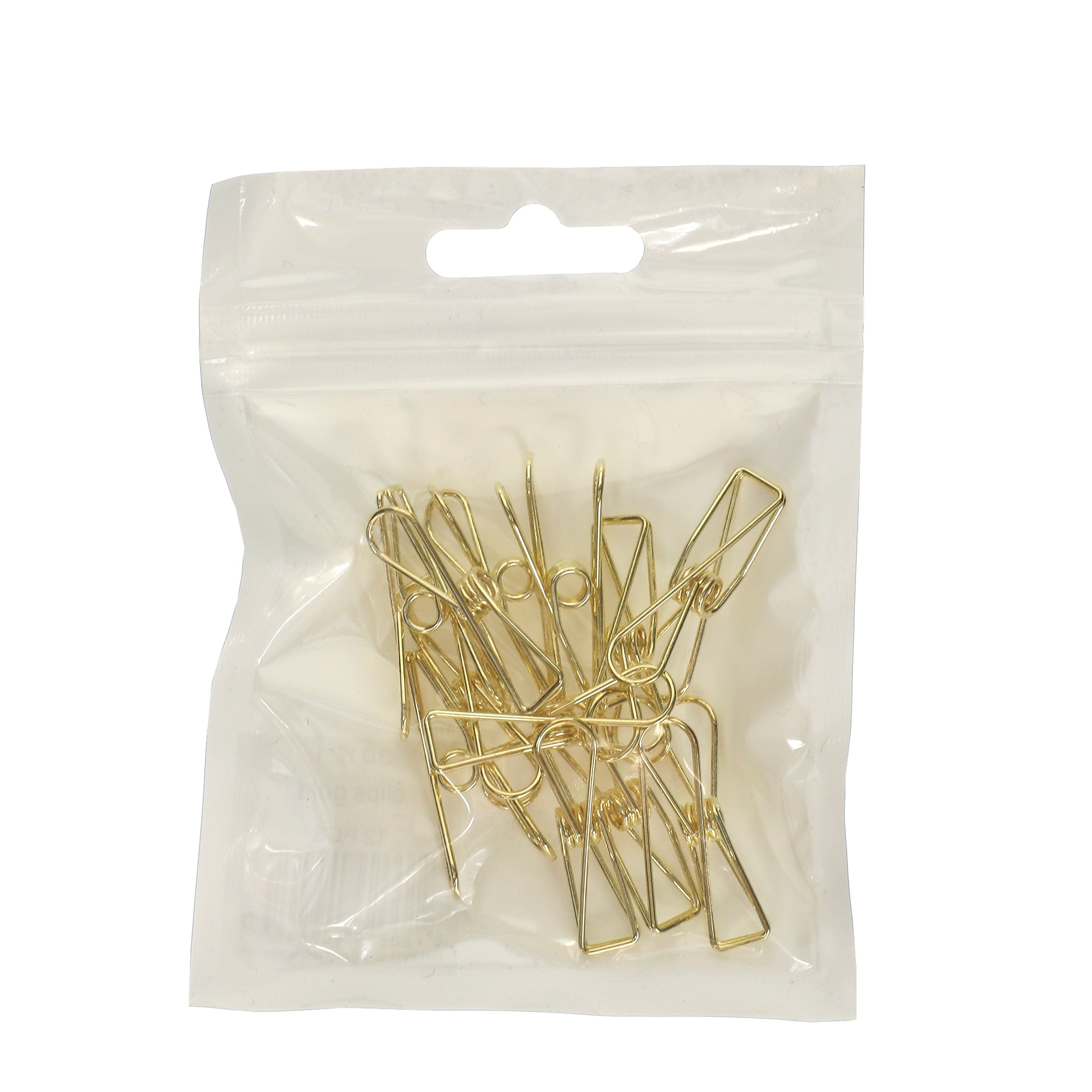 Clips gold 3x0,6cm (Set mit 12 Stk.) [IFS-30121]