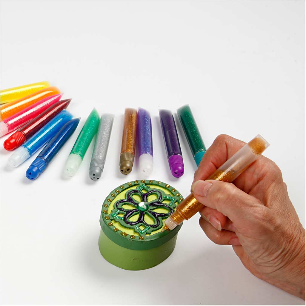 Glitzerkleber, 12x10 ml/ 1 Pck [HOB-31800]