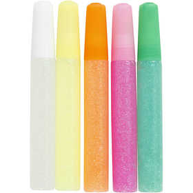 Glitzerkleber, Pastellfarben, 5x10 ml/ 1 Pck [HOB-31809]