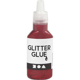 Glitzerkleber, Rot, 25 ml/ 1 Fl. [HOB-318220]