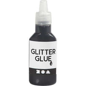 Glitzerkleber, Schwarz, 25 ml/ 1 Fl. [HOB-318300]