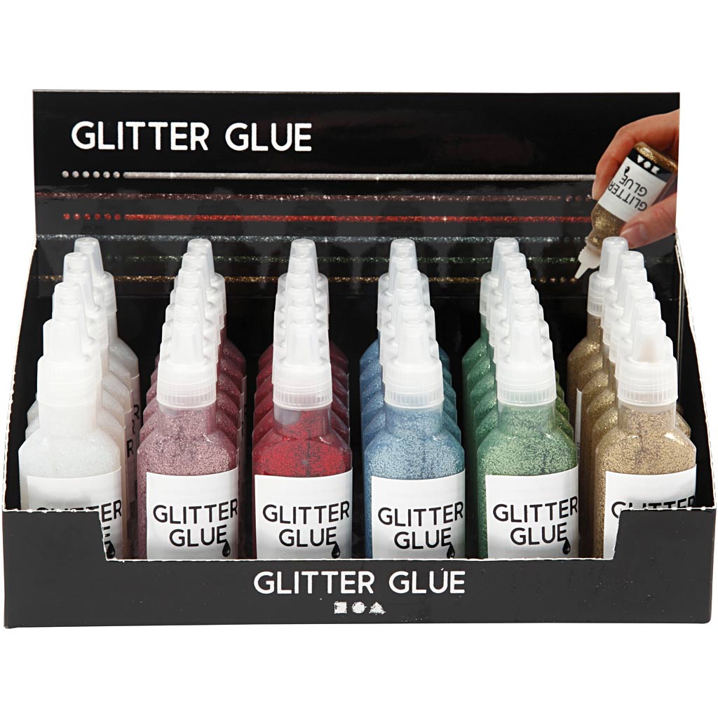 Glitzerkleber, 36x25 ml/ 1 Pck [HOB-31840]